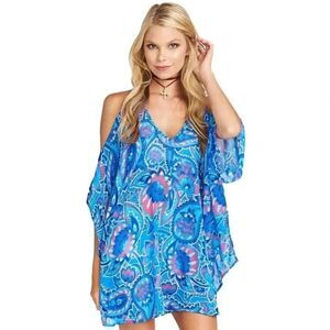Show Me Your Mumu Peta Boo Tunic in Blueberry Paisley
